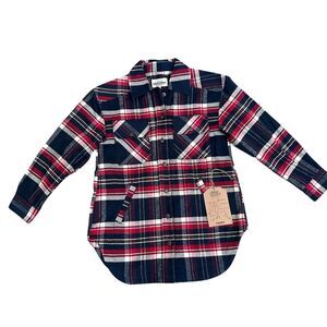California Cowboy High Sierra Shacket Flannel Shirt Mens XS/S Blue Red Plaid